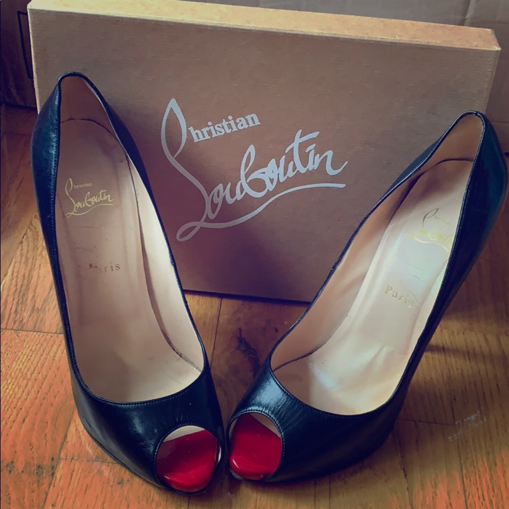 Christian Louboutin Black Peep Toe